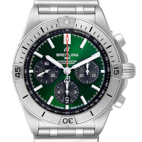 breitling green face mens watch